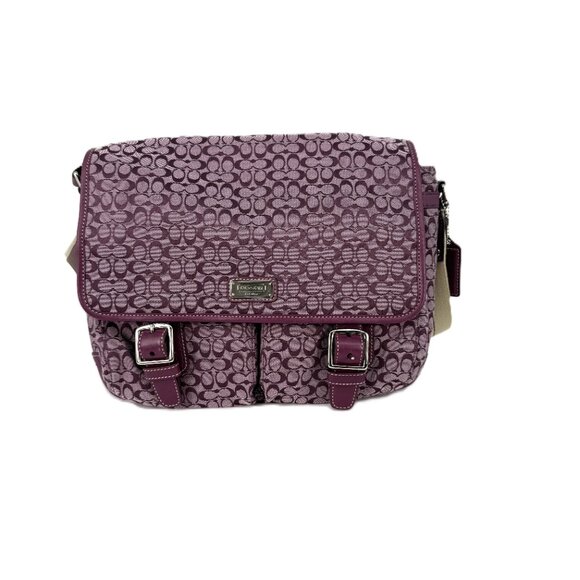 Coach F70283 Signature Messenger Plum - Picture 2 of 12